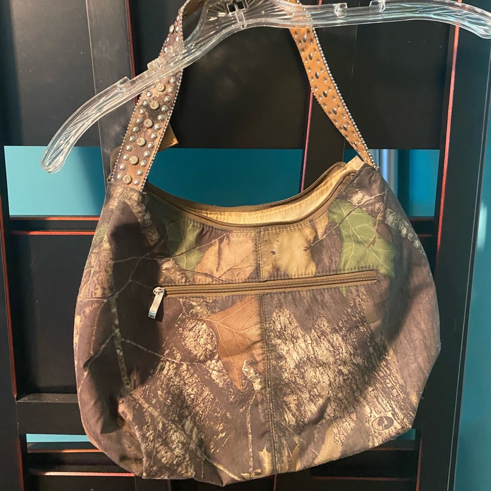 Camo / Rhinestone purse and belt combo